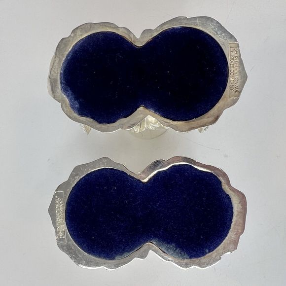 International Silver Co Angel Candle Holders Vtg Set /2 Christmas Centerpiece - Picture 6 of 15